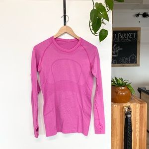 Pink Lululemon long sleeve top